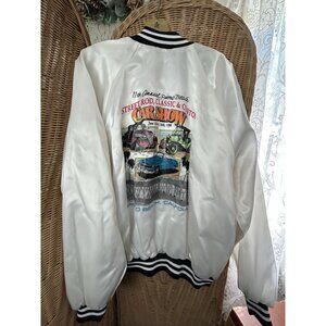 1996 Satin Bomber Jacket Pismo Beach California Car Show XL